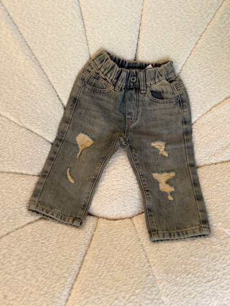 جينز ولادي غامق موشح