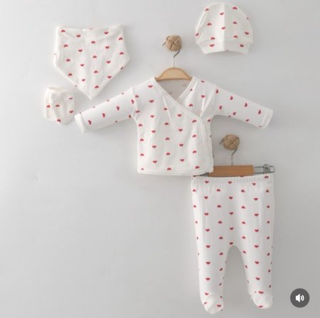 طقم بيبي قطن 5 قطع