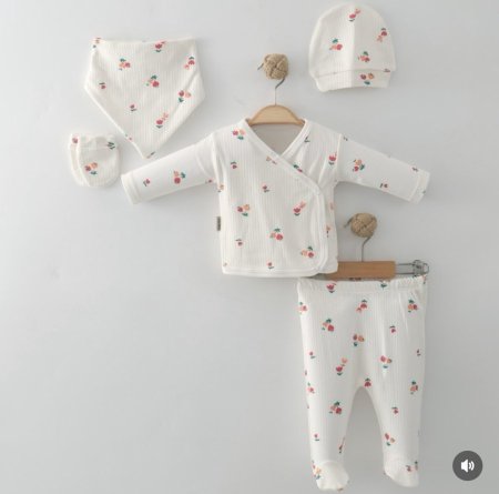 طقم بيبي قطن 5 قطع