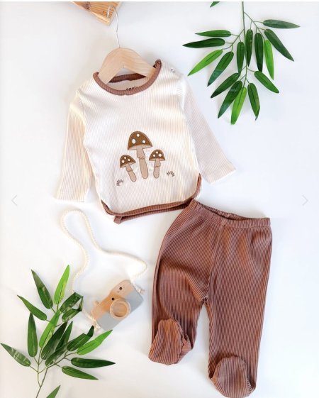 طقم بيبي قطن بألوان متعددة