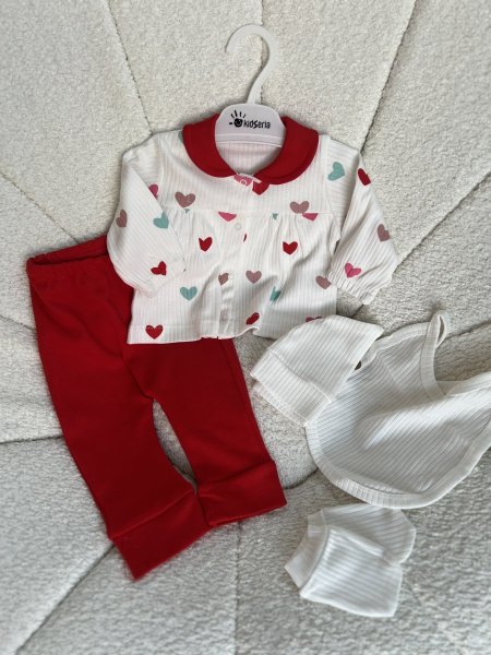 طقم بناتي قطن