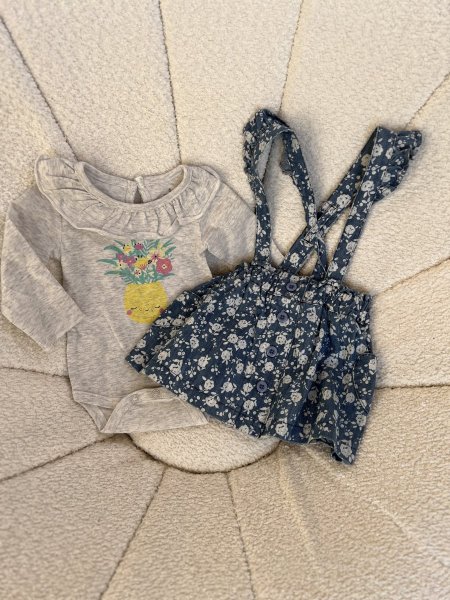 فستان بناتي قطعتين