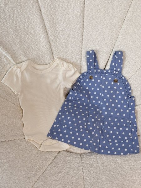 فستان منقط قطعتين