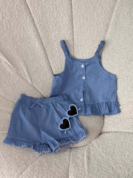 طقم بناتي مع نضارة