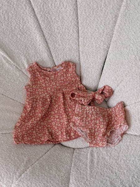 فستان بناتي مع بندانه 