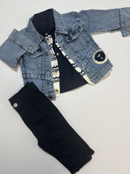 طقم ولادي جينز 4 قطع