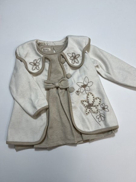 فستان بناتي شتوي تقيلة 2 قطعة