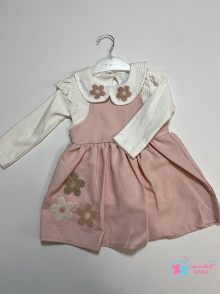 فستان بناتي  شتوي قطعتين