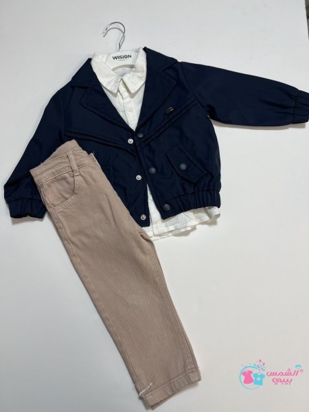 طقم ولادي 3 قطع دافي ومميز