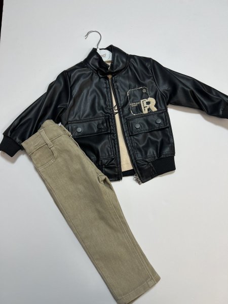 طقم ولادي جلد 3 قطع