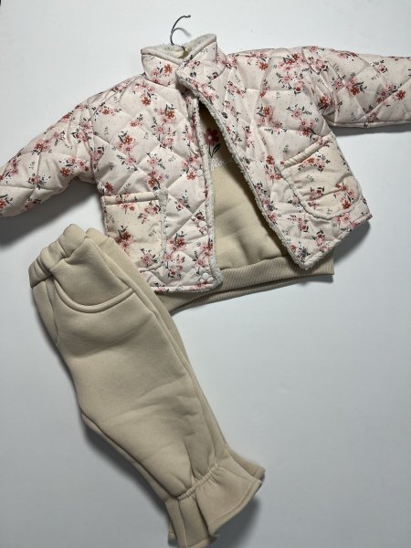 طقم بناتي شتوي تقيل 3 قطع