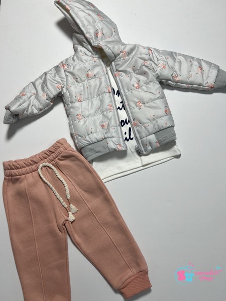 طقم بناتي شتوي تقيل 3 قطع