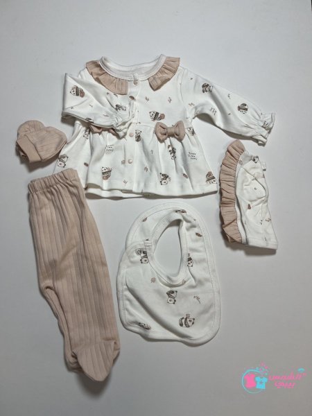 طقم بيبي قطن 5 قطع