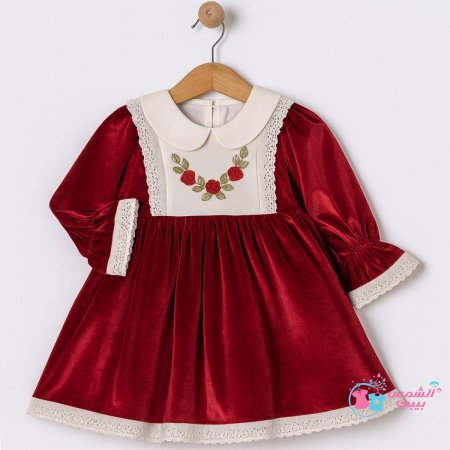 فستان بناتي مخمل