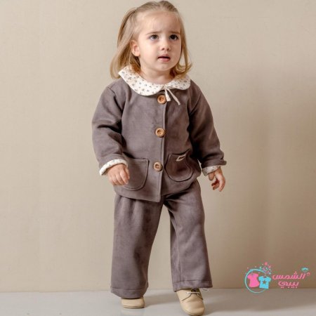 طقم بناتي مخمل3 قطع