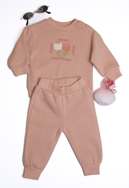 طقم عملي شتوي مبطن عمر 6 ل 24 أشهر