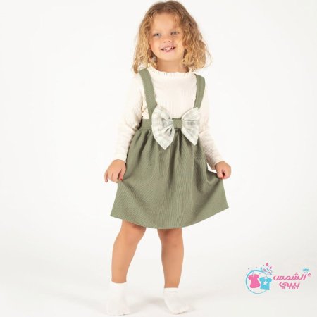 فستان بناتي 2قطعة ألوان متعددة