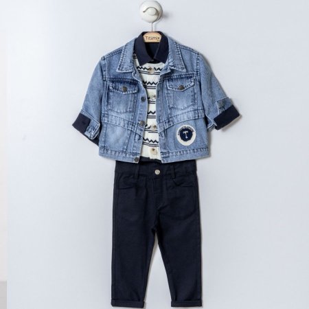 طقم ولادي جينز 4 قطع