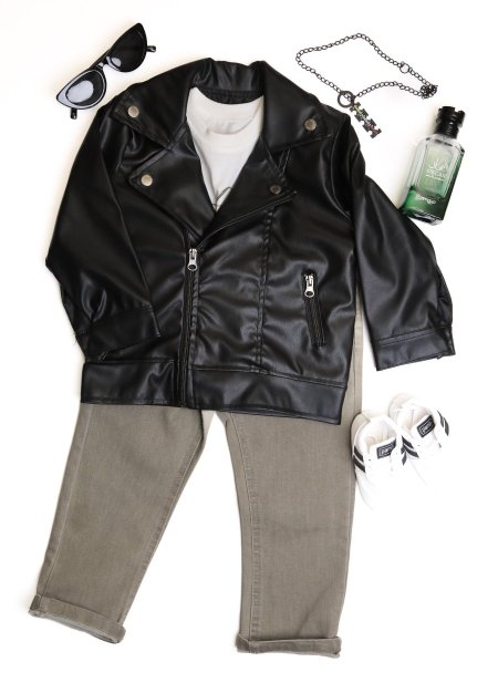 طقم ولادي جلد تقيل 3 قطع