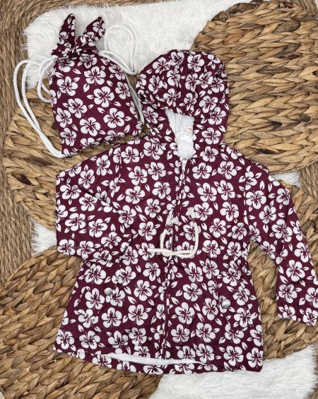 سترة بناتي مع شنتة بألوان متعددة